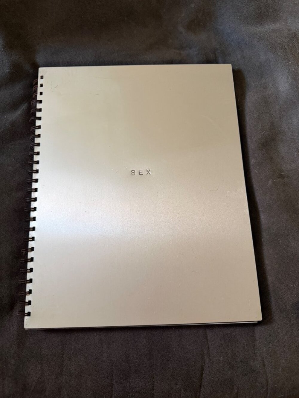 Madonna Sex Book First Edition 1992 Spiral Bound Hardcover Aluminum Cover